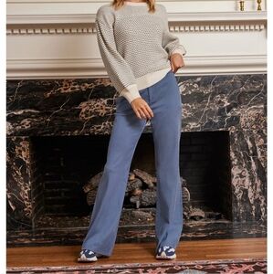 Summersalt The Easy High-Waisted Flare Pant in Captain's Blue Size 4 NWT